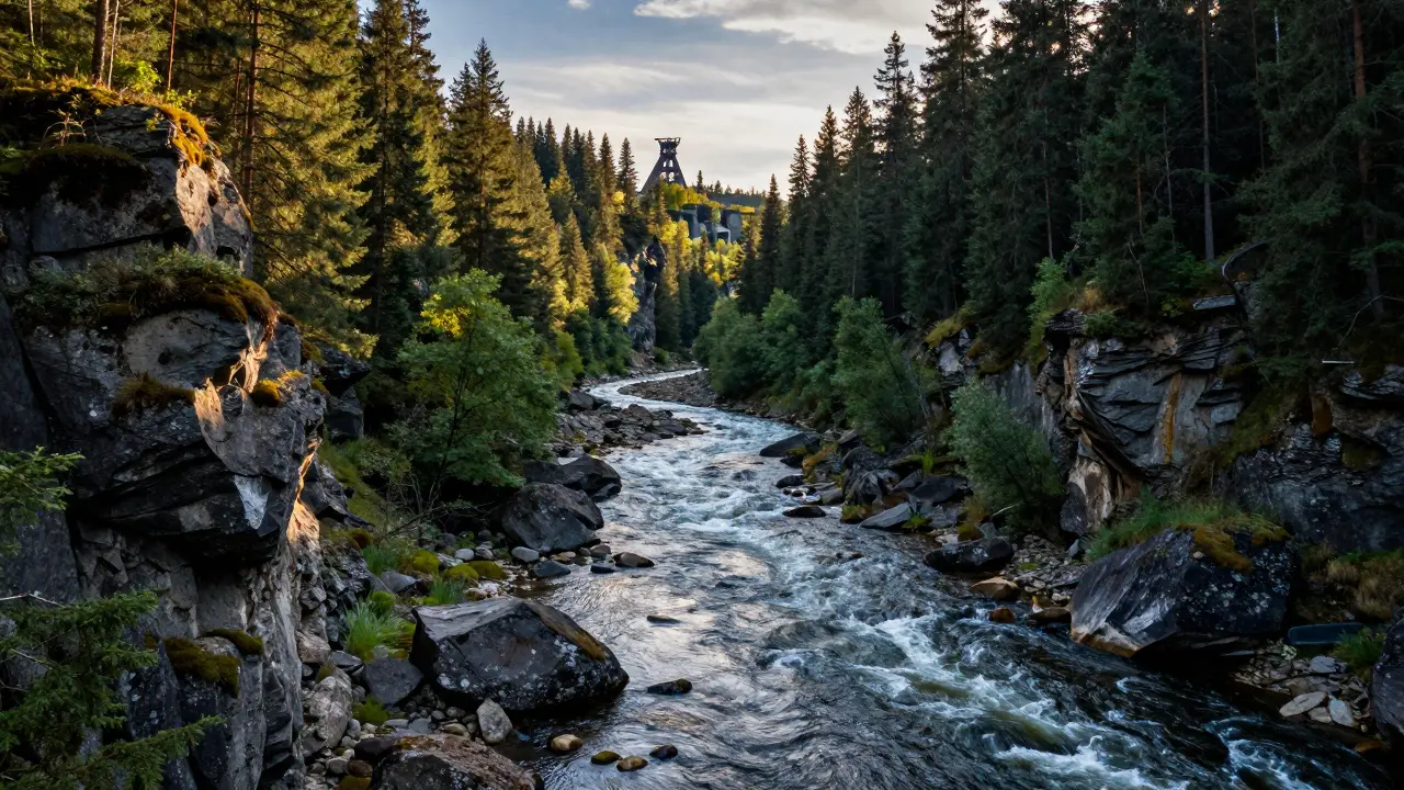 Řeka Mulda protékající Krušnými horami